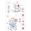Butterfly Ghost Bow Flower Kitten English Short Sentences Multi-Picture Finger Tattoo Sticker
