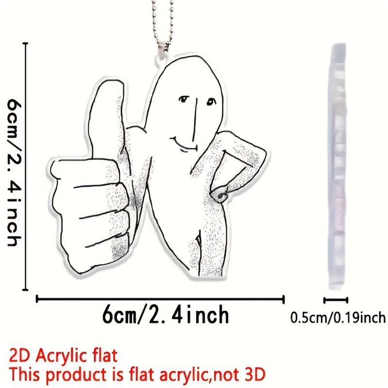 

Acrylic Creative Hanging Car Ornament - Interior Decoration Pendant Standard