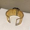 New Sweet Cool European & American Style Open Metal Wire Bangle: Distinctive Arm Ring for Women