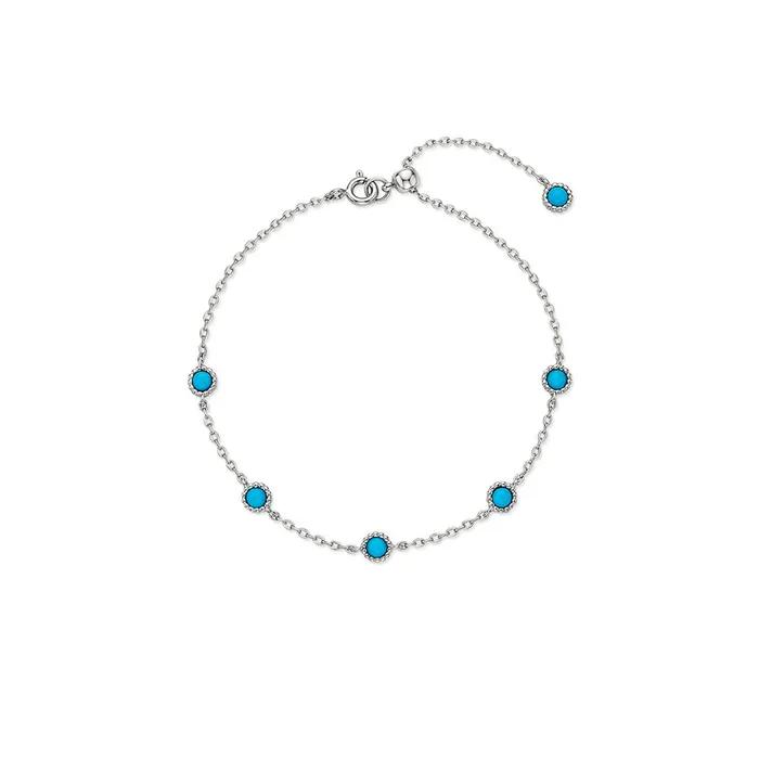 Bigrain Turquoise Station Bracelet (White) BH7B65771WB190