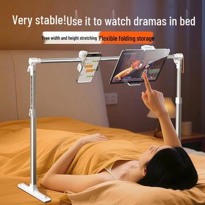 Suporte Ajustável para Dispositivo Duplo para Telefones e Tablets - Perfeito para Maratona de Conteúdo na Cama