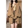 Soft Waxy Lazy Autumn and Winter 1011 New Loose Coat Korean Wear Top Knitted Sweater Women's Lazy Style Cardigan