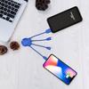 Câble octopus - xoopar - 1m - biodégradable - usb a/micro usb &amp; usb c &amp; lightning - bleu
