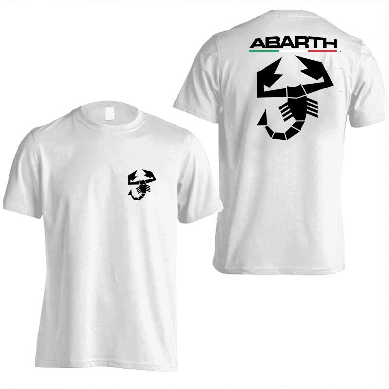 Abarth Scorpion Unisexs Summer Pure Cotton Short Sleeved Unisexs and Womens Sports Tshirt Italian Car Modified Rally Racing Top