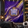 Wall Hanging Tapestry Anderlecht FC Print Cloth for Living Room Bedroom Home Decor