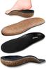 [Inlegzolen die zich aanpassen aan uw voeten en ondersteuning bieden] Normale voetboog x leer, volledig kurken voetboogondersteuning, kurken voetboogondersteunende inlegzool, schokabsorptie, laag-