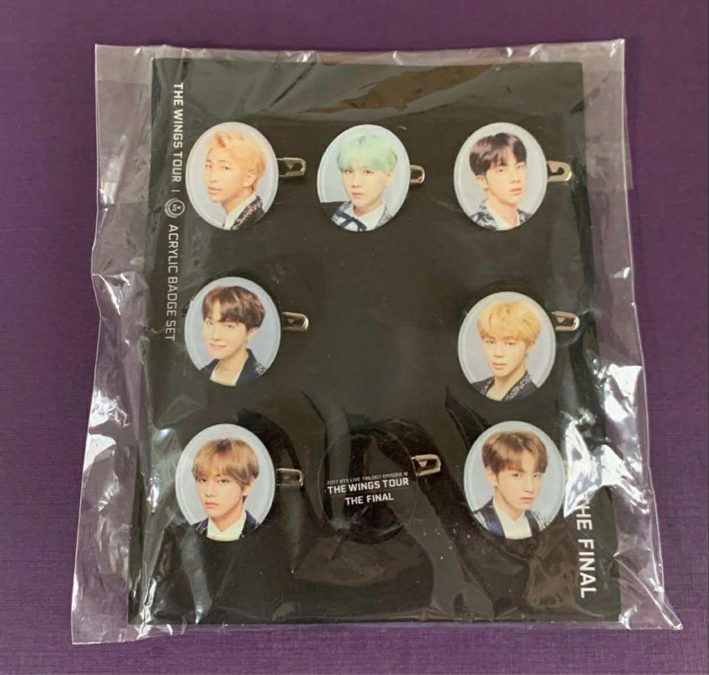 [USED] BTS Wings Tour Final Official Acrylic Badge (All Members)