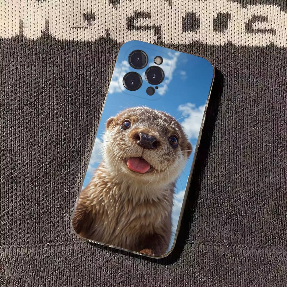 Sea Otters Animals Cute Phone Case for iPhone 11Pro 13 12 11 Pro Max 16e 17 Air 16 15 14 Plus 11ProMax