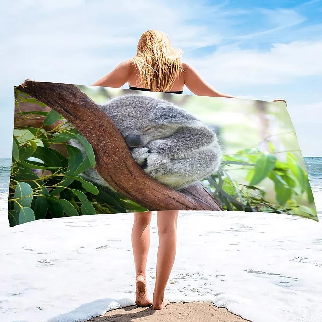 Cute Animal Baby Microfiber Beach Towel,Quick Dry Beach Towel Lightweight Beach Towel Soft Absorbent Pool Towel Travel Swimming