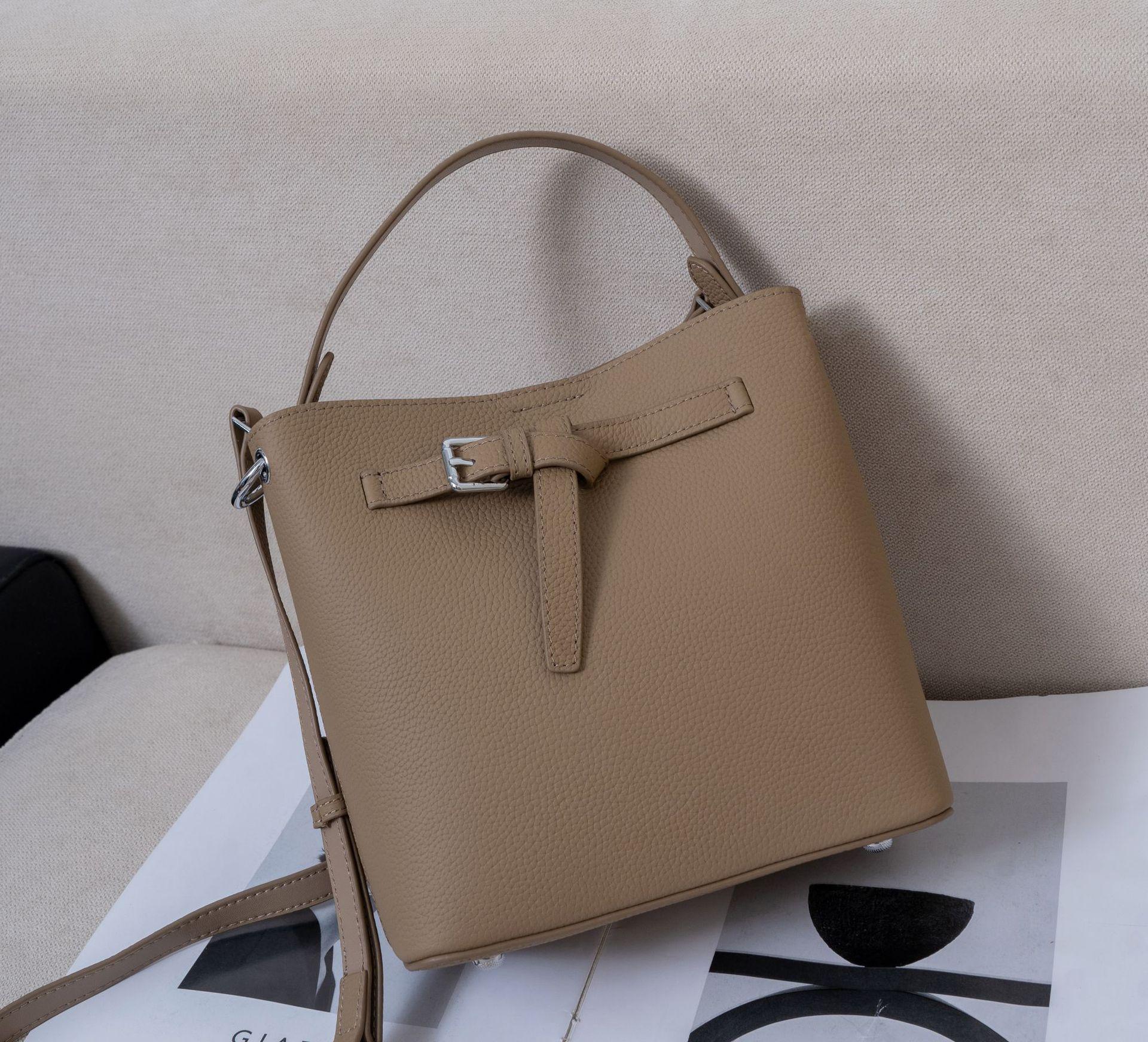 

Togo First-Layer Cowhide Shoulder Women S Bag, Mother And Child Bag Large-Capacity Crossbody Women, Fashionable And Simple Versatile Bag Soft серый