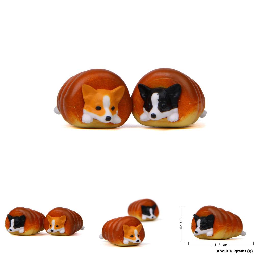 Japanese Style Cartoon Donut Corgi And Husky Collectible Pvc Figures For Collectors And Decor