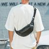 New Slazenger Soft Leather One Shoulder Crossbody Bag, Sling Bag, Fanny Pack Regular Unisex Black SLA8444