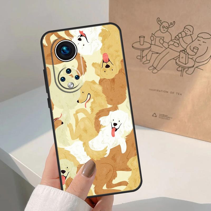 Cartoon Golden Retriever Dog For Honor Magic 8 Pro 7 6 5 Lite Case For Honor Win RT 200 400 50 70 90 X8b X9a X9b X9c X9d