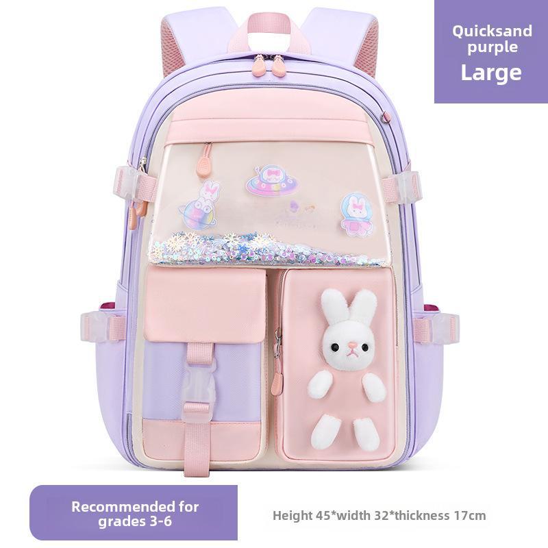 "Quicksand Style Backpack for Girls, Grades 1-9 - Stylish and Casual"