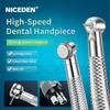 Niceden Peça de Mão Dental LED de Alta Velocidade com Luz SMD, 2/4 Furos, Rotor de Cartucho e Válvula Filtro de 4 Portas