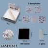 Laser Rainbow Scratch Paper Set with Templetes, Normal/Shinning Black Scratch Memo Pads