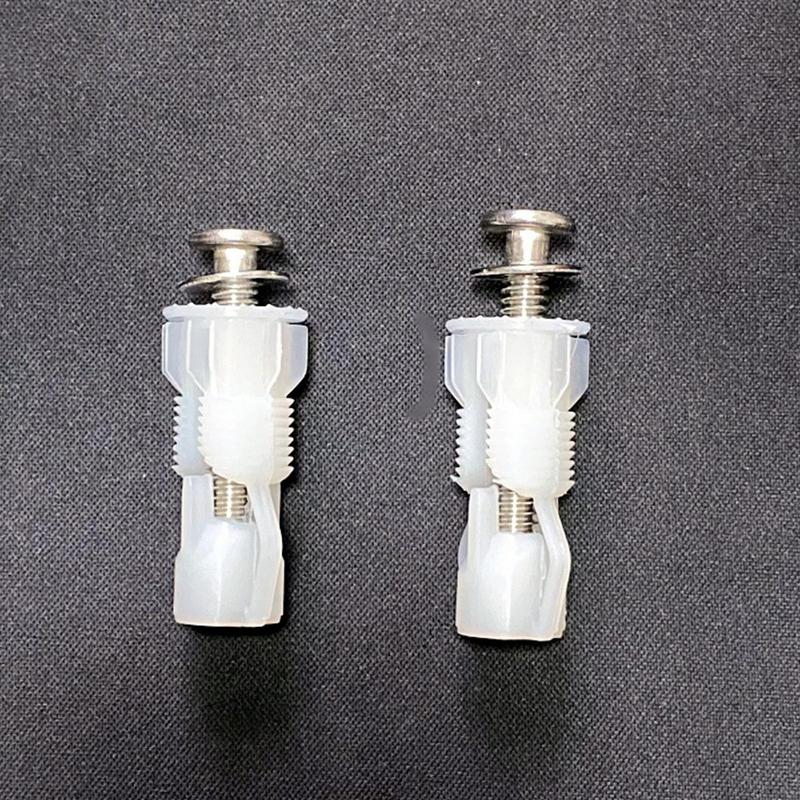 Kit di Ricambio Viti per Sedile WC Ferramenta per Bagno 2 Pezzi Fissaggio Stringitubo per Sedile WC Montaggio a Pavimento