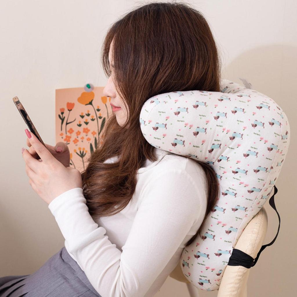 Office Headrest Pillow Ergonomic Breathable Napping Neck Support Pillow Chair Couch for Travel Home Office Chair Sleeping