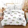 Heartstopper N-Nick Charlie Hand Holding Autumn Leaf Pastel Blue Pink Cute Teen Love Duvet Cover + 2 Pillowcases Book Series