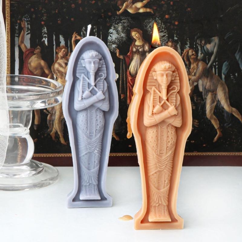 3D Mummy Candle Crafting Mold Gypsum Ornament Mould Home Decoration Molds Handmade Jewelry for Aromatherapy Enthusiasts