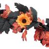 1 Halloween Wreath - 5.74ft Gothic Maple Leaves And Pumpkin Vines With Spooky Decorations To Create A Spooky Holiday And Firepla