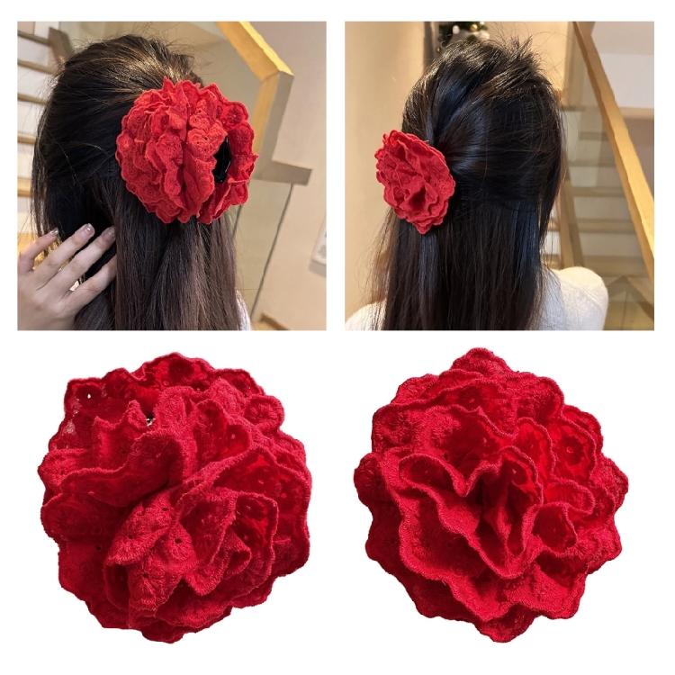 Fashion Lady Hair Claw Clip Lace Flower Claw Clip Hair Claw Chic Hair Ornament