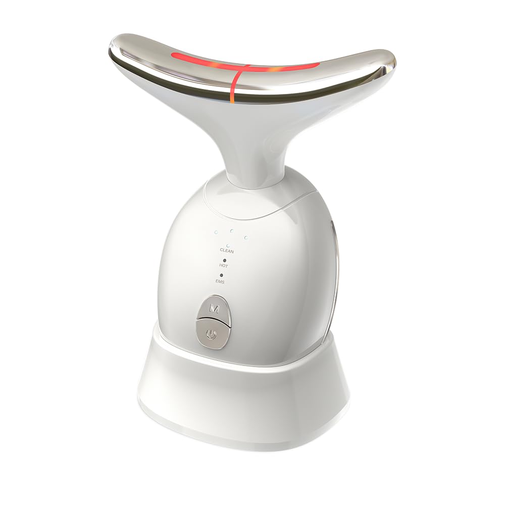 Kiboer Facial Beauty Facial Gua Beauty 3 White Device, 8-in-1, EMS, Roller, Sha, Electric, Warm, Iontophoresis, Light, Vibration, Appliance, Modes,