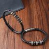 New Style Male Bracelet with Stainless Steel Beads Punk Braided Leather Bracelets Jewelry for Men 2026 Surprise Gift