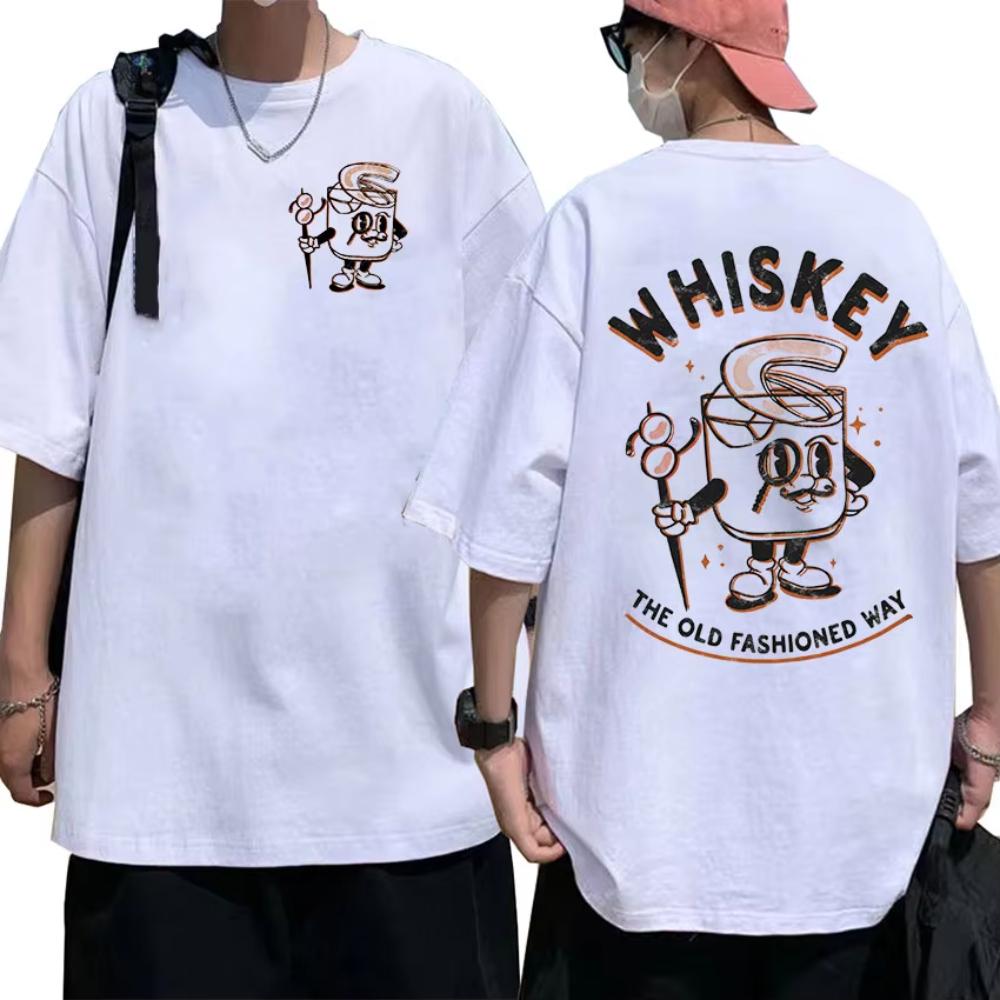 

Funny Negroni Cocktail Cartoon Graphic T Shirt Men Women Retro Fashion Short Sleeve T-shirt Cotton Oversized Tshirts S