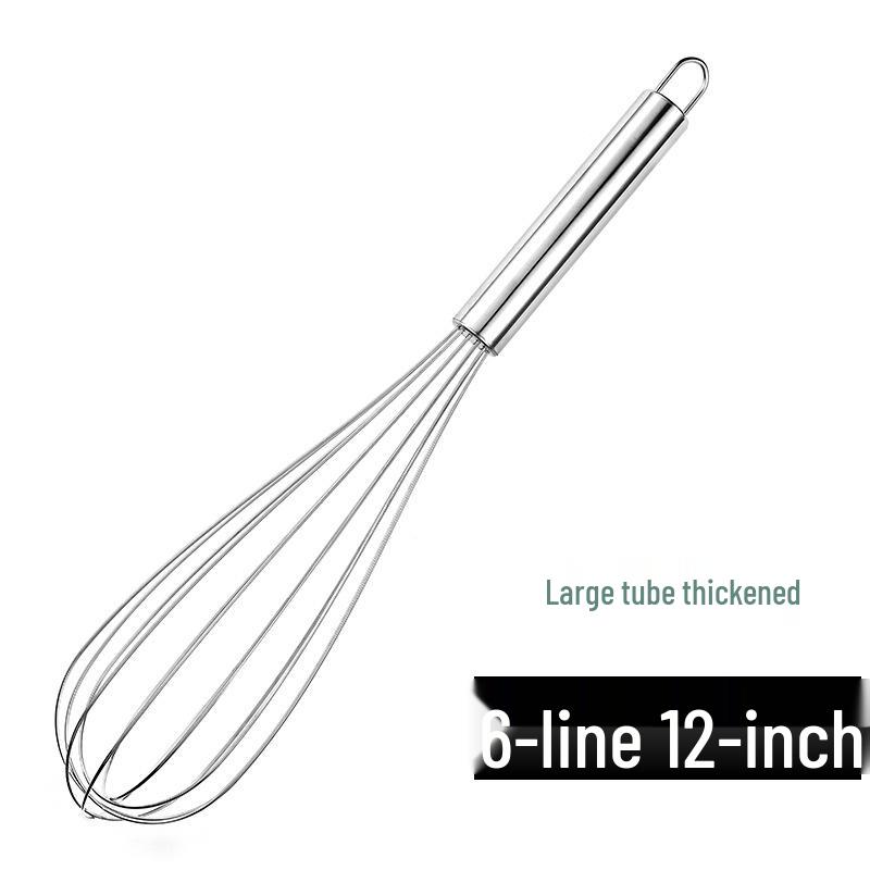 Stainless Steel Semi-Automatic Whisk Set - Manual Thickened and Mini Silicone Whisks