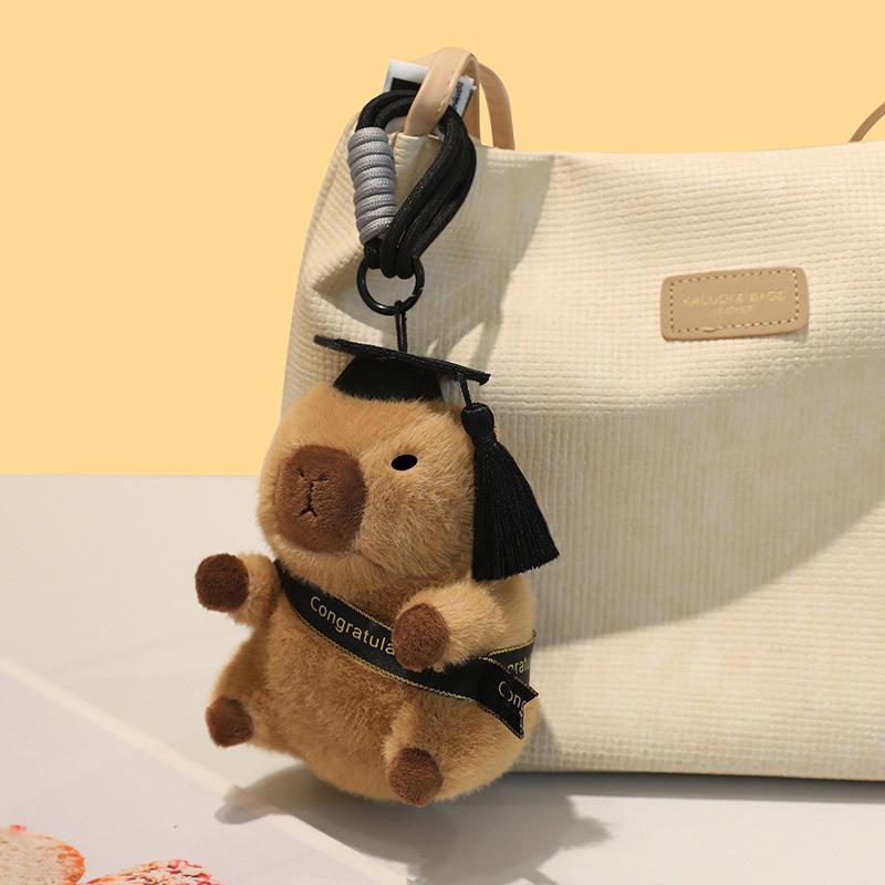 Capybara Doctor Doll Graduation Pendant Keychain - Capybara Ornament Gift
