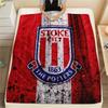 Stoke City Football Club  Print Flannel Blanket, High Quality Comfortable for All Seasons, Home Decor, Warmth and Comfort