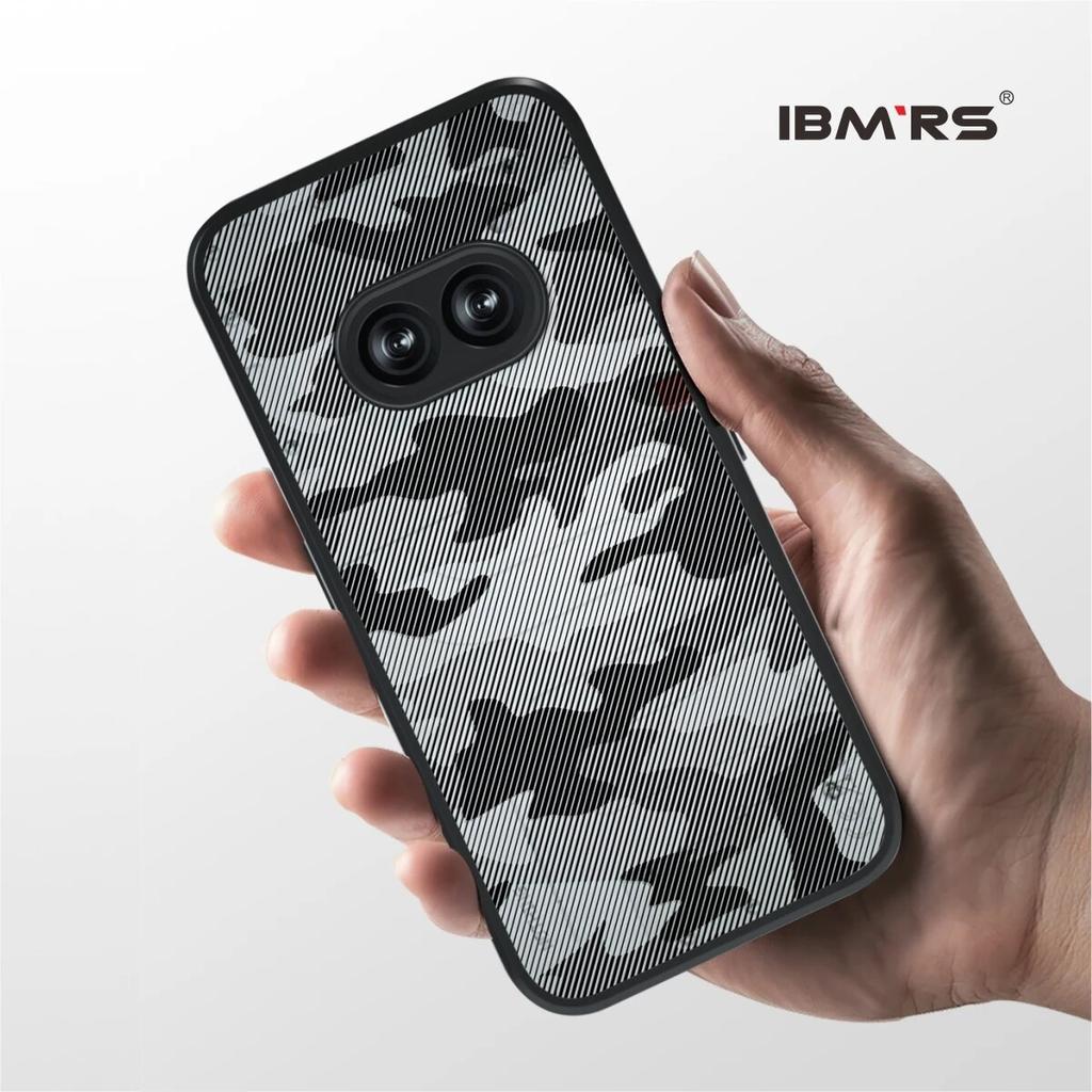 (Comes with wrist strap)IBMRS for Nothing Phone 2a Case , camo Shockproof Bumper Transparent Phone Cover for Women, Men - Clear