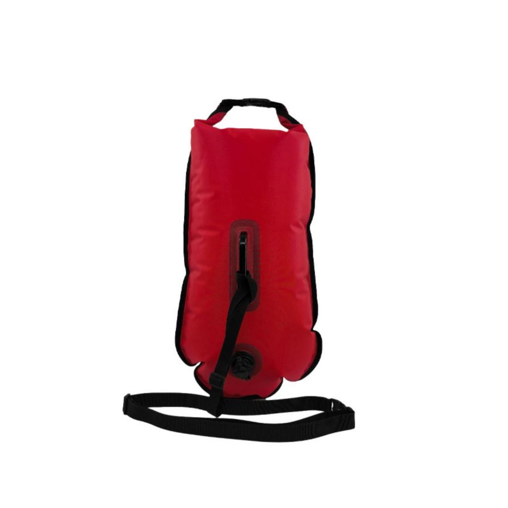 Swim Buoy Dry Bag Waterproof with Shoulder Strap Inflatable Flotation for Swimmers,