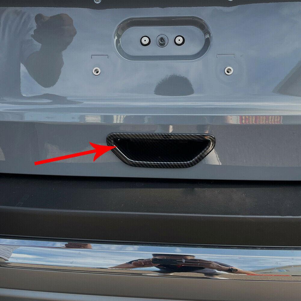 For - Nissan Rogue Carbon fiber Rear Trunk Door Bowl Handle Cover Trim