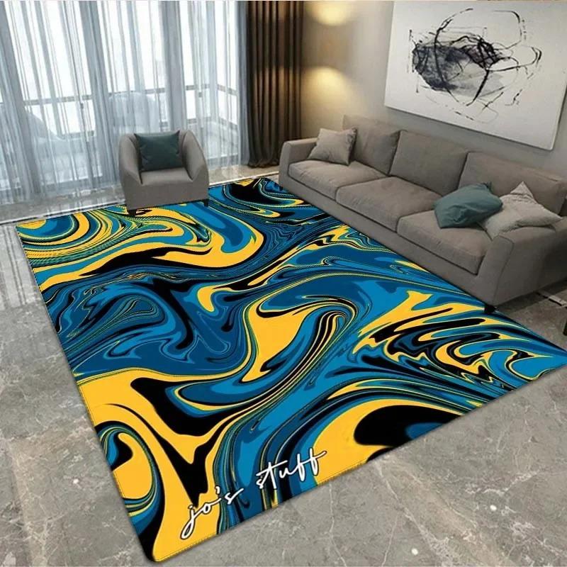Colorful Abstract Ripple Floor Mats Door Front Decoration Home Living Room Floor Mats