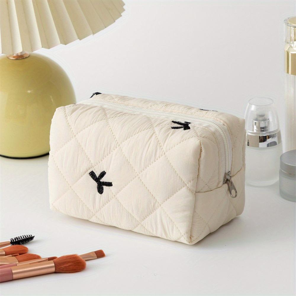 Ladies' Bow Makeup Bag for Bowknot Travel Cosmetic Bags Large Capacity Handheld Makeup Toiletry Storage Bag