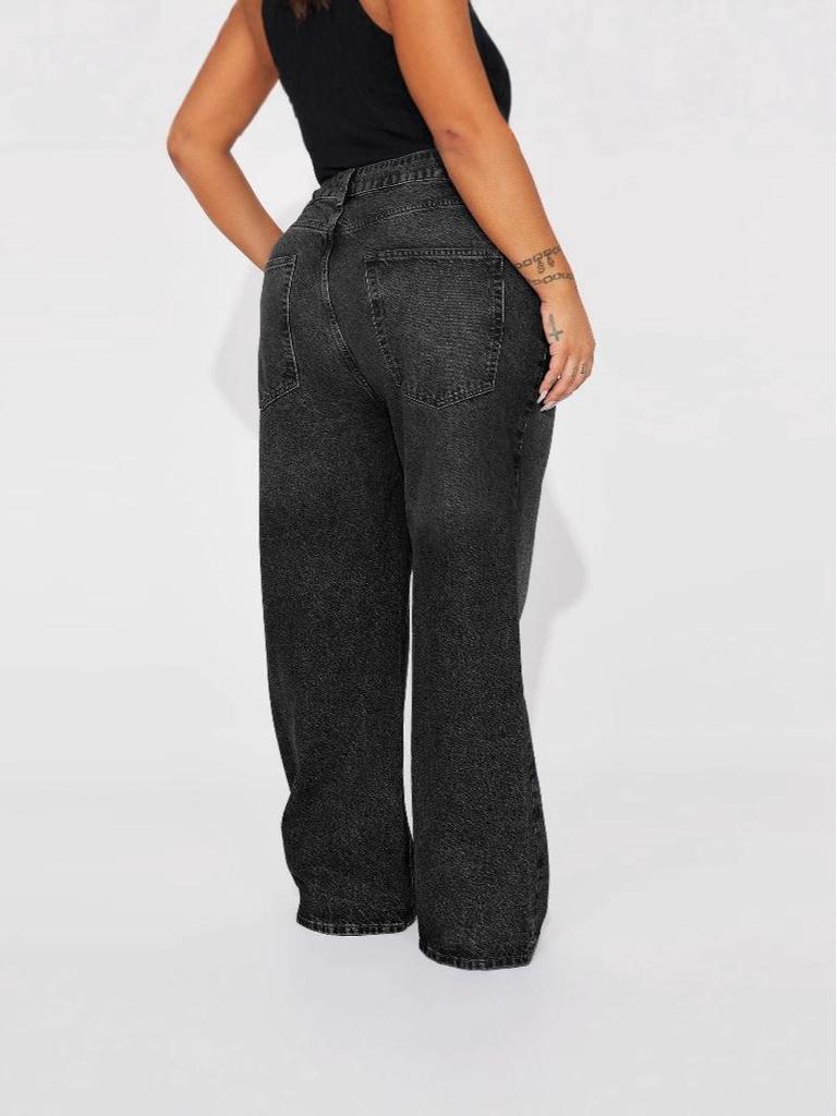 High Waist Slim Straight Damenjeans - Europäischer & Amerikanischer Stil