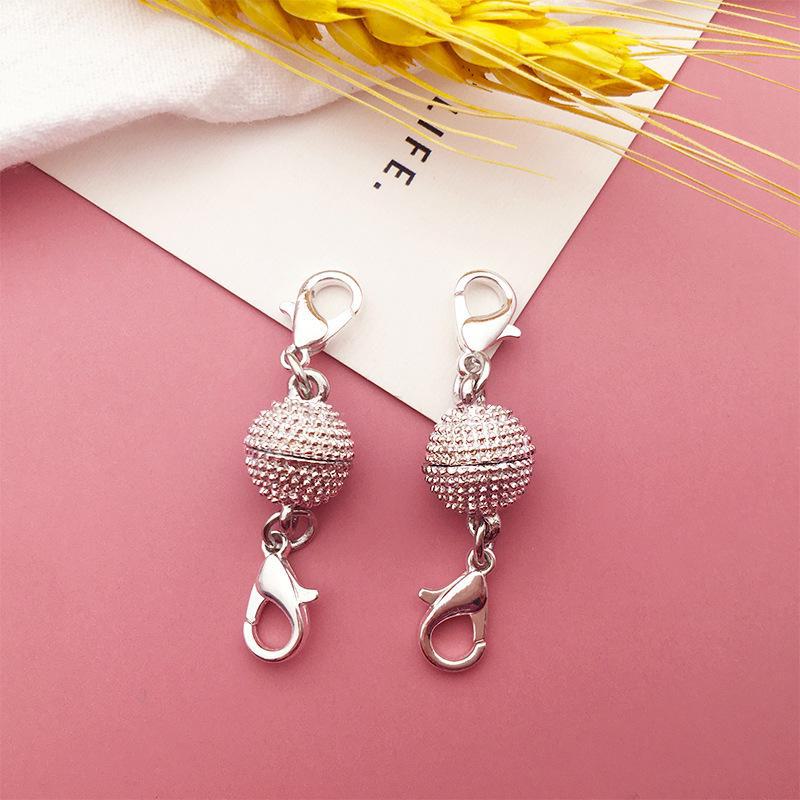 Set mixt de 10 bucăți DIY pentru colier și închizătoare de brățară cu magnet - închizătoare de homar cu două fețe și închizătoare cilindrice