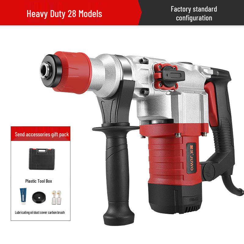 Dual-Use Electric Hammer & Pickaxe: Multi-Function High-Power Impact & Electric Drill for Concrete and Household Use.
