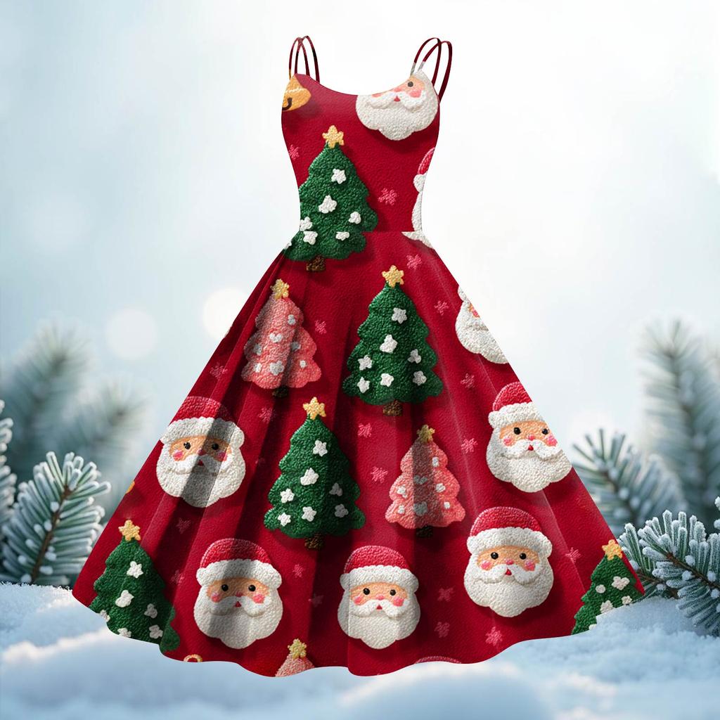 Women's Print Sexy Off-The-Shoulder Punk Vintage Dress