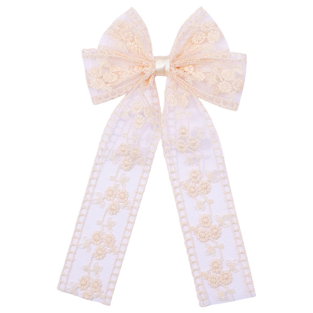 New Embroidery Hair Bows Lace Big Bows Hairclip Women Elegant Spring Clip Spring Summer Hair Accessories Women Barrettes