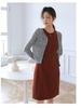 Mei Daiqian Women's Sleeveless Round Neck Midi Vest Dress - Slimming, Drapey, Professional Summer Wear