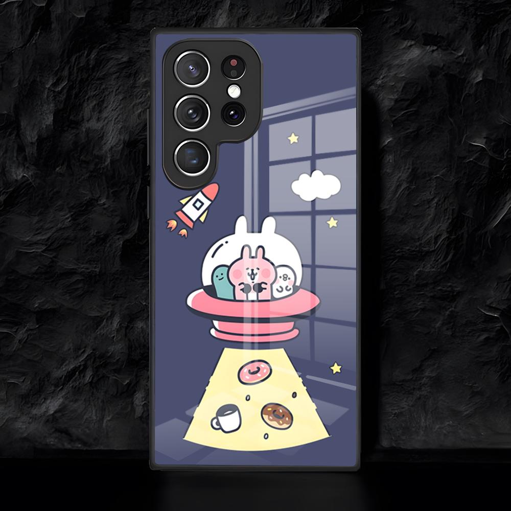 

Милый аниме чехол Kanaheis для Samsung S26 S25 Edge Ultra 24 23 22 21 Ultra Plus Fe A55 56 15 4G 5G Стеклянная крышка Galaxy S23 Ultra