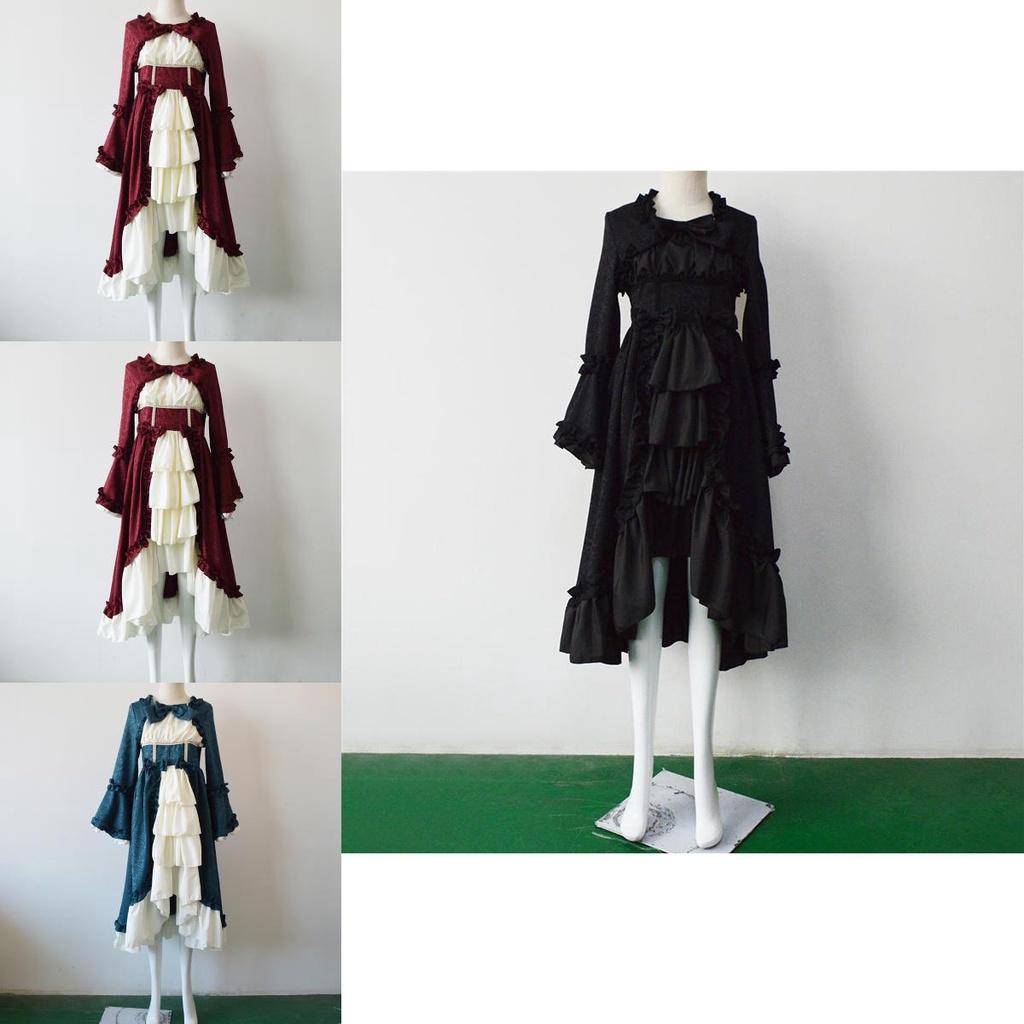 Stunning Medieval Retro Gothiced Court Dress With Square Neck And Maxi Length