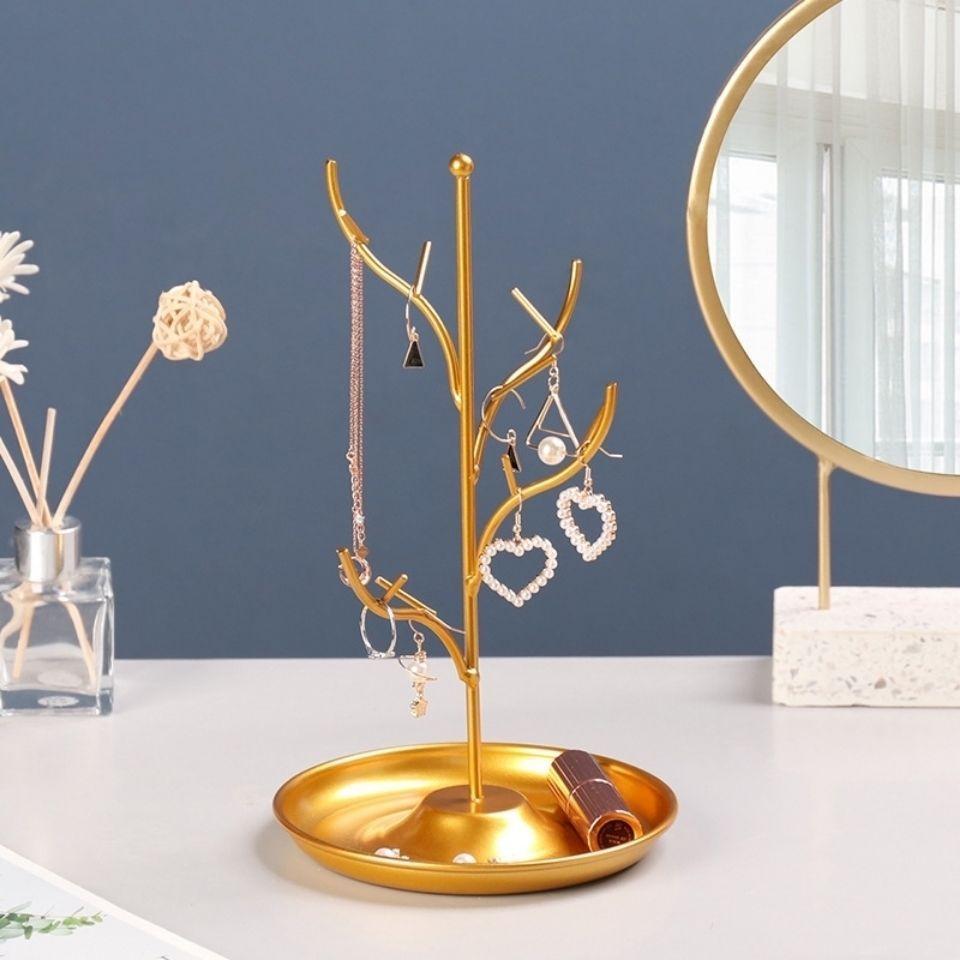 Tree Branch Jewelry Holder: Nordic Multi-Functional Key Rack & Display Stand Home Decorative Organizer for Rings, Necklaces & Accessories