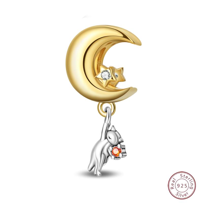 Copper Firefly Cute Cats And Dogs Beaded Pendant Suitable For Original Charms Bracelet Diy Exquisite Women Jewelry