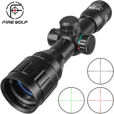 FIRE WOLF Puškohled 4X32 AOE s červeným zeleným světelným křížovým loveckým taktickým optickým dalekohledem Kapesní puškohled