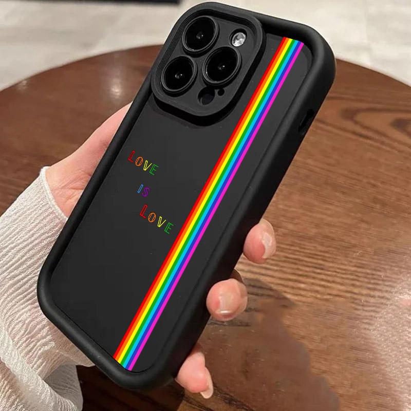 LGBT Rainbow Pride Flag Lesbians Soft TPU Case For iPhone 16 15 11 13 14 12 Pro Max 15 Plus Mini Case 16Pro Silicone Phone Cover