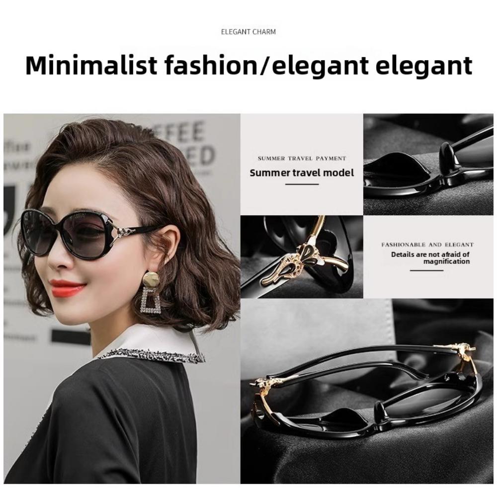 New Sunscreen Glasses Women's Sunglasses Round Face Sunglasses Sunglasses Women's UV Protection Large Frame Square Face Frame